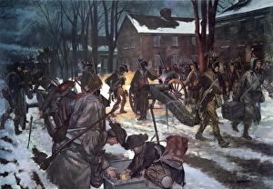 Alexander Hamiltons Company of New York Artillery opening the Battle of Trenton at dawn Alexander Hamiltons Company of New York Artillery opening the Battle of Trenton at dawn