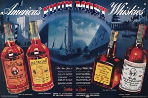 American advertisement for Old Grand-Dad, Old Taylor, Mount Vernon American advertisement for Old Grand-Dad, Old Taylor, Mount Vernon