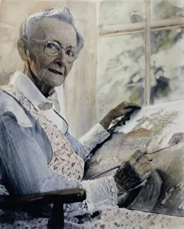 ANNA MARY ROBERTSON. (1860-1961). Known as Grandma Moses. American folk artist ANNA MARY ROBERTSON. (1860-1961). Known as Grandma Moses. American folk artist