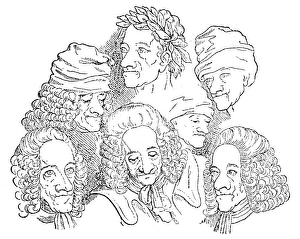 Assumed name of Francois Marie Arouet. French writer. Voltaire in different portraits Assumed name of Francois Marie Arouet. French writer. Voltaire in different portraits