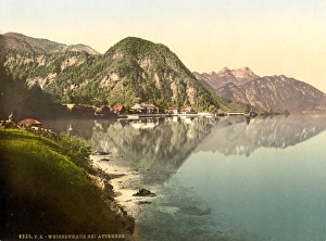 AUSTRIA: WEISSENBACH, c1895. The town of Weissenbach, on Attersee Lake, Austria AUSTRIA: WEISSENBACH, c1895. The town of Weissenbach, on Attersee Lake, Austria