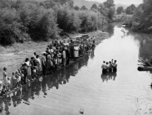 BAPTISM, 1940. Baptismal service at Morehead, Kentucky BAPTISM, 1940. Baptismal service at Morehead, Kentucky