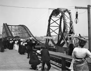 Vintage Beach Photos Prints: ATLANTIC CITY, c1901. The roller coaster