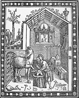 BLACKSMITH, c1250. Jordanus Ruffus, blacksmith and stablemaster to Emperor Frederick II BLACKSMITH, c1250. Jordanus Ruffus, blacksmith and stablemaster to Emperor Frederick II