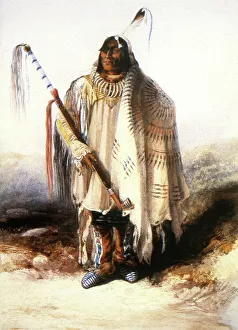 BODMER: HIDATSA NATIVE AMERICAN. Pehriska-Ruhpa (Two Ravens), Hidatsa Native American BODMER: HIDATSA NATIVE AMERICAN. Pehriska-Ruhpa (Two Ravens), Hidatsa Native American