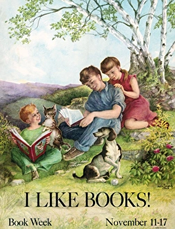 BOOK WEEK, 1962. I like books! Poster by Kate Seredy, 1962 BOOK WEEK, 1962. I like books! Poster by Kate Seredy, 1962