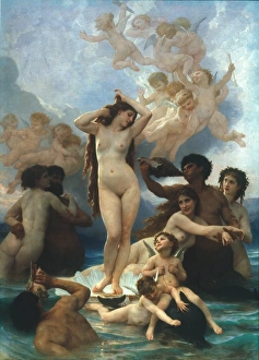 BOUGUEREAU: BIRTH OF VENUS Oil on canvas, 1879 BOUGUEREAU: BIRTH OF VENUS Oil on canvas, 1879