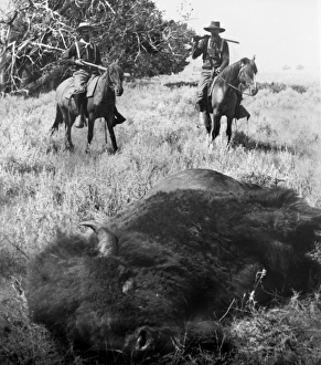 BUFFALO HUNTERS, 1882. Hunting party in Montana. Photographed in 1882 BUFFALO HUNTERS, 1882. Hunting party in Montana. Photographed in 1882