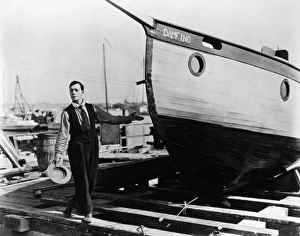 BUSTER KEATON (1896-1966). American comedian. In the film The Boat, 1922 BUSTER KEATON (1896-1966). American comedian. In the film The Boat, 1922