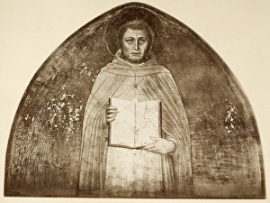(c1225-1274). Italian scholastic philosopher. Fresco by Giovanni da Fiesole, known as Fra Angelico (1387-1455) (c1225-1274). Italian scholastic philosopher. Fresco by Giovanni da Fiesole, known as Fra Angelico (1387-1455)