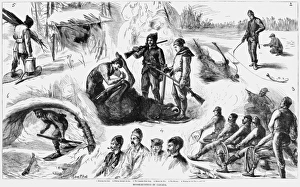 CANADA: MOOSE HUNT, 1881. Moose-Hunting in Canada. Line engraving, American, 1881 CANADA: MOOSE HUNT, 1881. Moose-Hunting in Canada. Line engraving, American, 1881