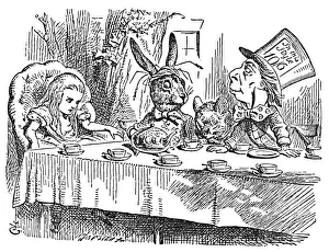 CARROLL: ALICE, 1865. Alice joins the March Hare, the Hatter, and the Dormouse for a Mad Tea Party CARROLL: ALICE, 1865. Alice joins the March Hare, the Hatter, and the Dormouse for a Mad Tea Party