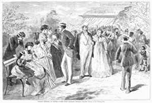 Upper Class Leisure Activities Prints: CENTRAL PARK, 1872