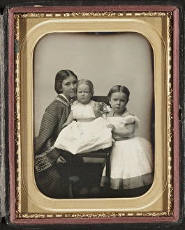 CHILDREN, c1860. Portrait of Gertrude Mercer Hubbard Grossman, Roberta Wolcott Hubbard Bell CHILDREN, c1860. Portrait of Gertrude Mercer Hubbard Grossman, Roberta Wolcott Hubbard Bell
