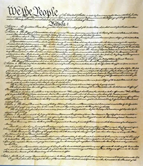 CONSTITUTION. Page one of the Constitution of the United States of America, 1787 CONSTITUTION. Page one of the Constitution of the United States of America, 1787