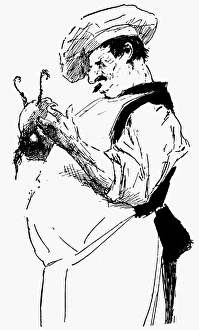 COOK, 19th CENTURY. Pen and ink drawing, late 19th century COOK, 19th CENTURY. Pen and ink drawing, late 19th century