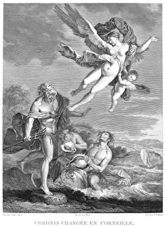 Hellenic Republic Artwork Prints: CORONIS. Coronis, pursued by Neptune