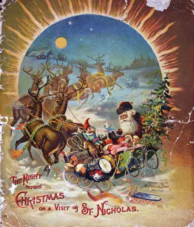 Cover of an 1896 edition of Clement Clarke Moores holiday poem, The Night Before Christmas Cover of an 1896 edition of Clement Clarke Moores holiday poem, The Night Before Christmas