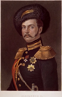 CZAR ALEXANDER II OF RUSSIA (1818-1881). American mezzotint, 1857 CZAR ALEXANDER II OF RUSSIA (1818-1881). American mezzotint, 1857