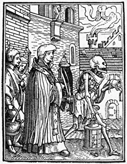 DANCE OF DEATH, 1545. Death and the Priest DANCE OF DEATH, 1545. Death and the Priest