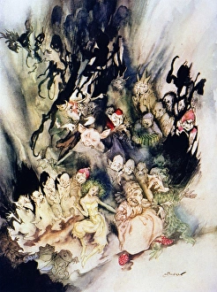 The Dance of the Trolls. Illustration by Arthur Rackham (1867-1939) The Dance of the Trolls. Illustration by Arthur Rackham (1867-1939)