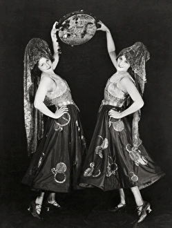 DANCERS, 1920. The Barr Twins performing in The Frivolities of 1920, on Broadway DANCERS, 1920. The Barr Twins performing in The Frivolities of 1920, on Broadway