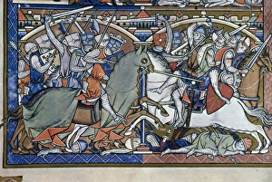 DAVID & SYRIANS. David attacking the Syrians and slaying Shobach, their captain (2 Samuel 10) DAVID & SYRIANS. David attacking the Syrians and slaying Shobach, their captain (2 Samuel 10)