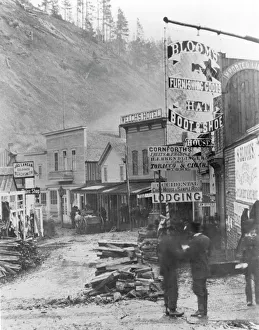 DEADWOOD, SOUTH DAKOTA. Wall Street, following Snaky Gulch bottom DEADWOOD, SOUTH DAKOTA. Wall Street, following Snaky Gulch bottom