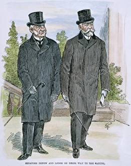 DEPEW AND LODGE. Senators Chauncey Mitchell Depew (1834-1928) and Henry Cabot Lodge DEPEW AND LODGE. Senators Chauncey Mitchell Depew (1834-1928) and Henry Cabot Lodge