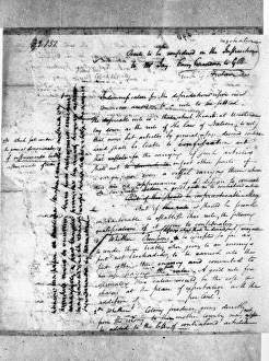 DIPLOMACY, 1794. A draft of Alexander Hamilton's instructions to John Jay on his DIPLOMACY, 1794. A draft of Alexander Hamilton's instructions to John Jay on his
