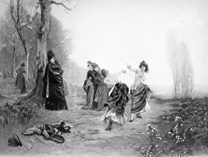 DUELING, 19th CENTURY. An Affair of Honor. Photogravure, American, late 19th century DUELING, 19th CENTURY. An Affair of Honor. Photogravure, American, late 19th century
