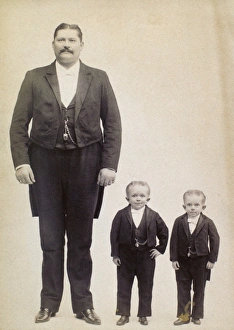 DWARVES, c1880. Carl and Franz Rossow (at right). Original cabinet photograph, Scottish DWARVES, c1880. Carl and Franz Rossow (at right). Original cabinet photograph, Scottish