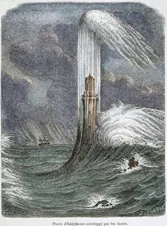 EDDYSTONE LIGHTHOUSE, 1759. The lighthouse at Eddystone, England, rebuilt by John Smeaton in 1759 EDDYSTONE LIGHTHOUSE, 1759. The lighthouse at Eddystone, England, rebuilt by John Smeaton in 1759