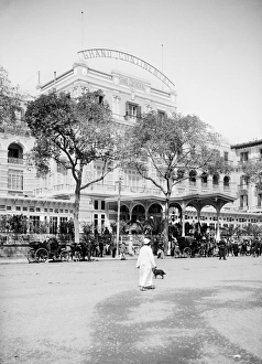 EGYPT: CAIRO. A view of the exterior of the Grand Continental Hotel, Cairo. Stereograph EGYPT: CAIRO. A view of the exterior of the Grand Continental Hotel, Cairo. Stereograph