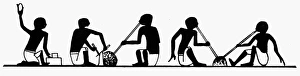 EGYPT: METALWORKER. Egyptian metalworkers. Drawing after a tomb painting c2000 B.C EGYPT: METALWORKER. Egyptian metalworkers. Drawing after a tomb painting c2000 B.C