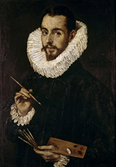 EL GRECO: PORTRAIT. Jorge Manuel Theotocopuli, El Grecos illegitimate son. Oil on canvas EL GRECO: PORTRAIT. Jorge Manuel Theotocopuli, El Grecos illegitimate son. Oil on canvas
