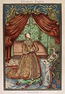 ELIZABETH I (1533-1603). Queen of England and Ireland, 1558-1603. Elizabeth at prayer ELIZABETH I (1533-1603). Queen of England and Ireland, 1558-1603. Elizabeth at prayer