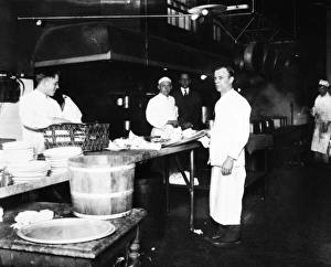 ELLIS ISLAND: KITCHEN. A kitchen at Ellis Island, the immigration station in New York ELLIS ISLAND: KITCHEN. A kitchen at Ellis Island, the immigration station in New York