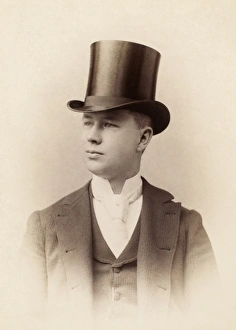 FASHION: TOP HAT, c1880. Cabinet photograph, c1880 FASHION: TOP HAT, c1880. Cabinet photograph, c1880
