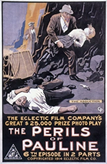 FILM: THE PERILS OF PAULINE serial film poster, 1914 FILM: THE PERILS OF PAULINE serial film poster, 1914
