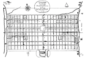 The first engraved plan of the city of Philadelphia by Thomas Holme, 1683 The first engraved plan of the city of Philadelphia by Thomas Holme, 1683