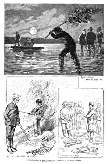 FISHING, 1886. Pennsylvania - A day among the fishermen of Pike County. Engraving FISHING, 1886. Pennsylvania - A day among the fishermen of Pike County. Engraving
