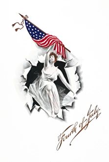 FOURTH OF JULY. Cover of a Fourth of July dinner menu from Logan House, Altoona, Pennsylvania FOURTH OF JULY. Cover of a Fourth of July dinner menu from Logan House, Altoona, Pennsylvania