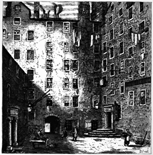 FRANKLIN: RESIDENCE, 1759. Mylne Square, the residence of Benjamin Franklin in Edinburgh FRANKLIN: RESIDENCE, 1759. Mylne Square, the residence of Benjamin Franklin in Edinburgh