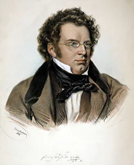 FRANZ PETER SCHUBERT (1797-1828): lithograph by Joseph Kriehuber (1800-1876) FRANZ PETER SCHUBERT (1797-1828): lithograph by Joseph Kriehuber (1800-1876)