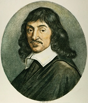 French mathematician and philosopher. Lithograph, 19th century French mathematician and philosopher. Lithograph, 19th century