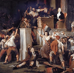 FRENCH REVOLUTION, 1795. In the hall of the National Convention, Boissy d'Anglas FRENCH REVOLUTION, 1795. In the hall of the National Convention, Boissy d'Anglas