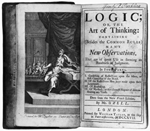 Frontispiece and title page of a 1717 edition of Logic; or, the Art of Thinking, by Antoine Arnaud and Pierre Nicole Frontispiece and title page of a 1717 edition of Logic; or, the Art of Thinking, by Antoine Arnaud and Pierre Nicole