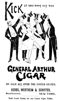 GENERAL ARTHUR CIGAR, 1895. American magazine advertisement, 1895 GENERAL ARTHUR CIGAR, 1895. American magazine advertisement, 1895
