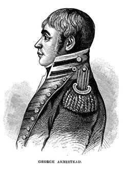 GEORGE ARMISTEAD (1780-1818). American soldier. Line engraving, 19th century GEORGE ARMISTEAD (1780-1818). American soldier. Line engraving, 19th century
